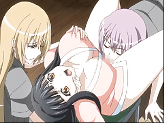 Bigboobs Japanese hentai foursome lesbians fucked